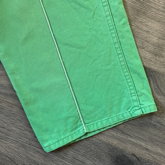 Vintage 1940s Topsail Light Grass Green Sanforized Clam Digger Capris Side Zip - Picture 6 of 16